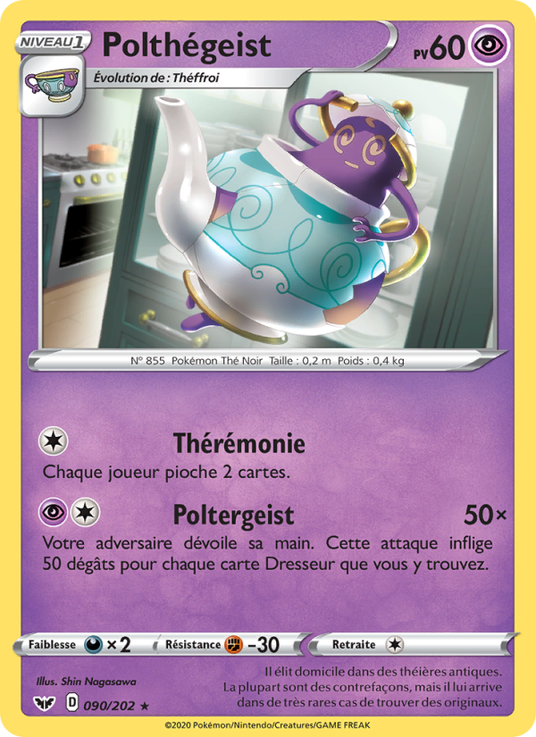 Polthégeist 90 — Épée et Bouclier (French Pokémon TCG card)