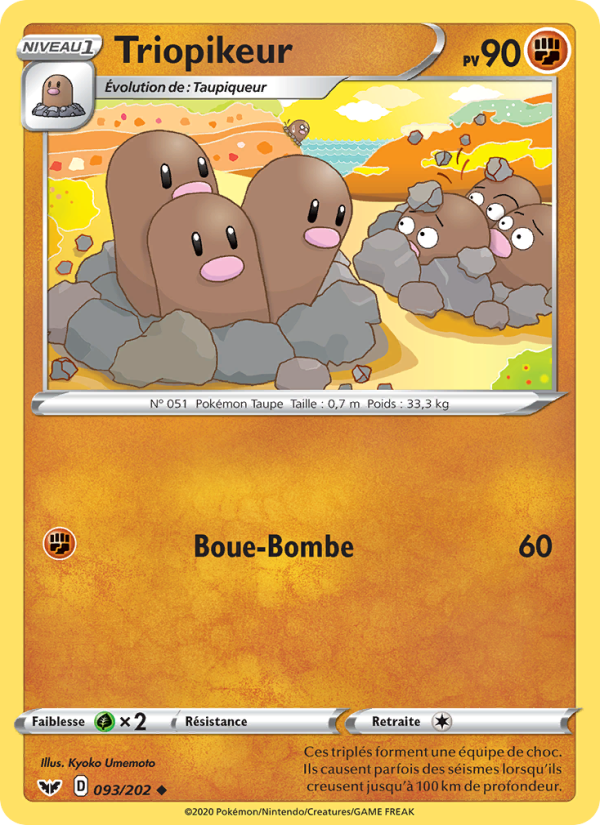 Triopikeur 93 — Épée et Bouclier (French Pokémon TCG card)