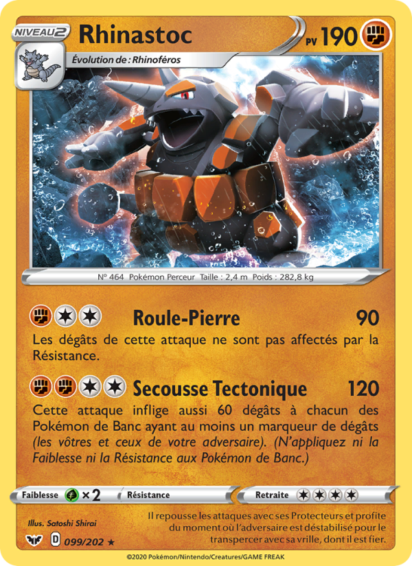 Rhinastoc 99 — Épée et Bouclier (French Pokémon TCG card)