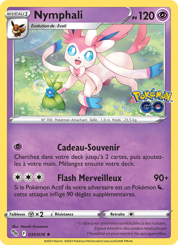 Nymphali 035 — Pokémon GO (French Pokémon TCG card)