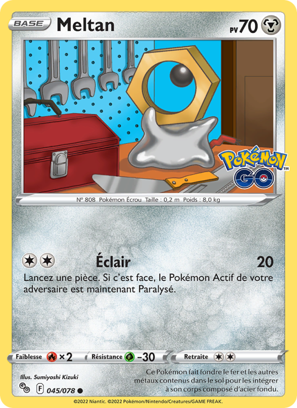 Meltan 045 — Pokémon GO (French Pokémon TCG card)