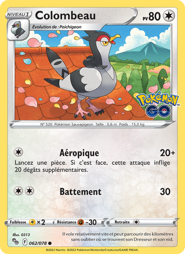 Colombeau 062 — Pokémon GO (French Pokémon TCG card)