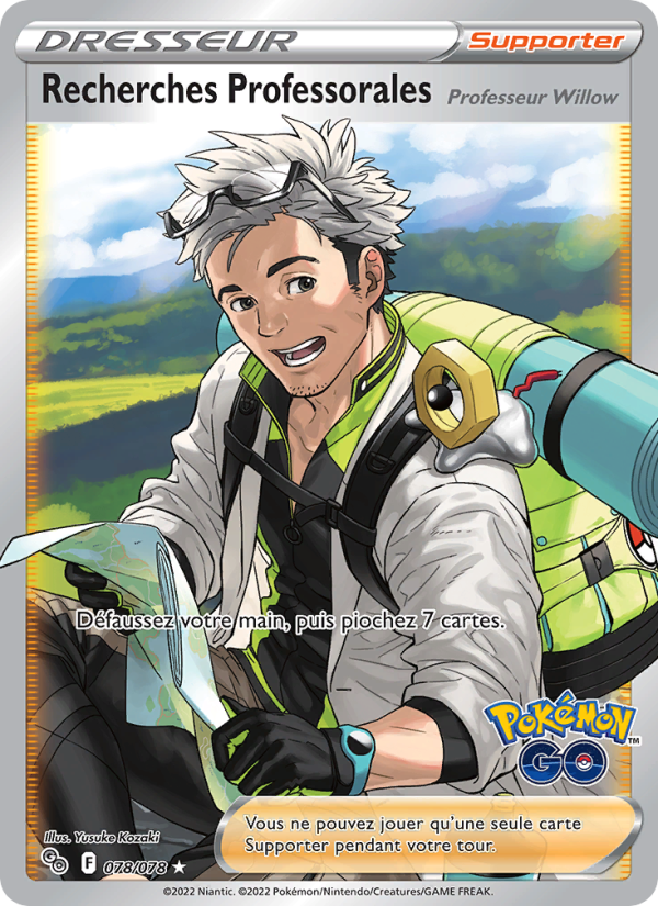 Recherches Professorales 078 — Pokémon GO (French Pokémon TCG card)