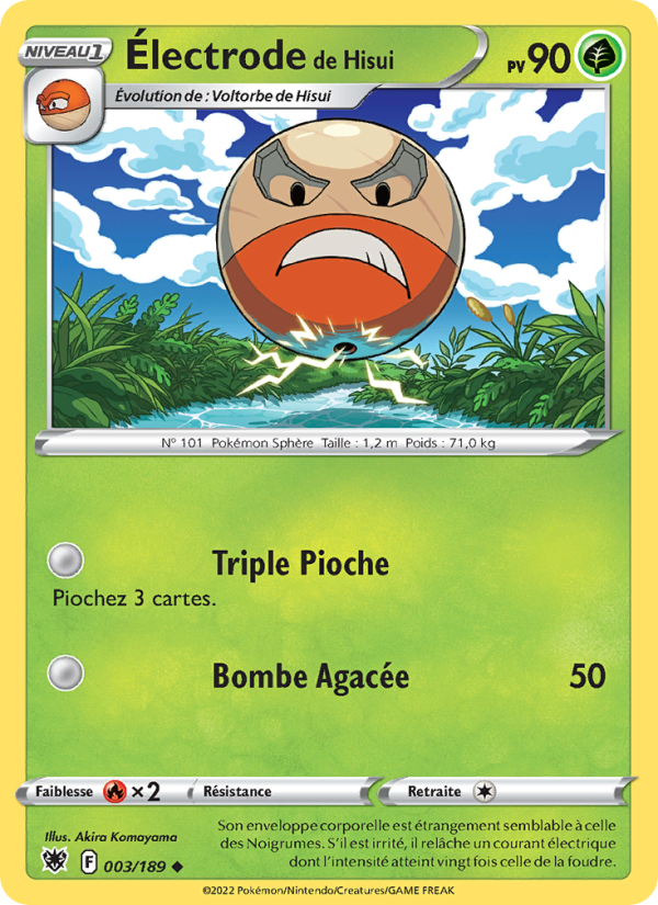 Électrode de Hisui 003 — Astres Radieux (French Pokémon TCG card)