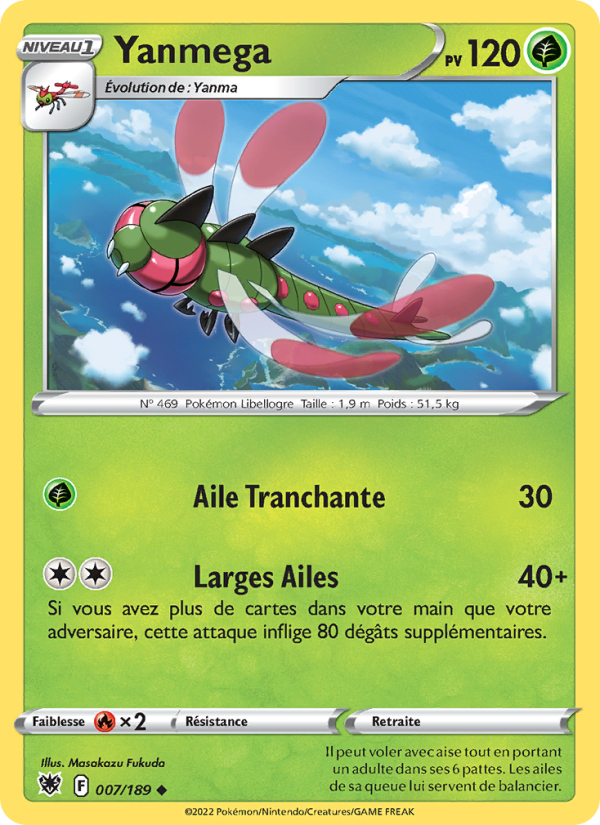 Yanmega 007 — Astres Radieux (French Pokémon TCG card)