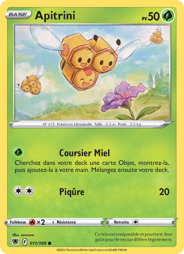 Apitrini 011 — Astres Radieux (French Pokémon TCG card)