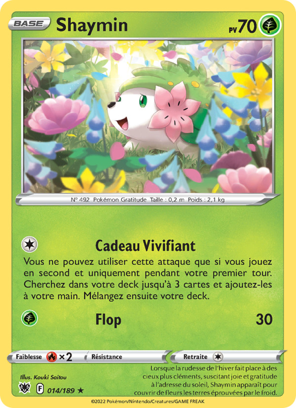 Shaymin 014 — Astres Radieux (French Pokémon TCG card)