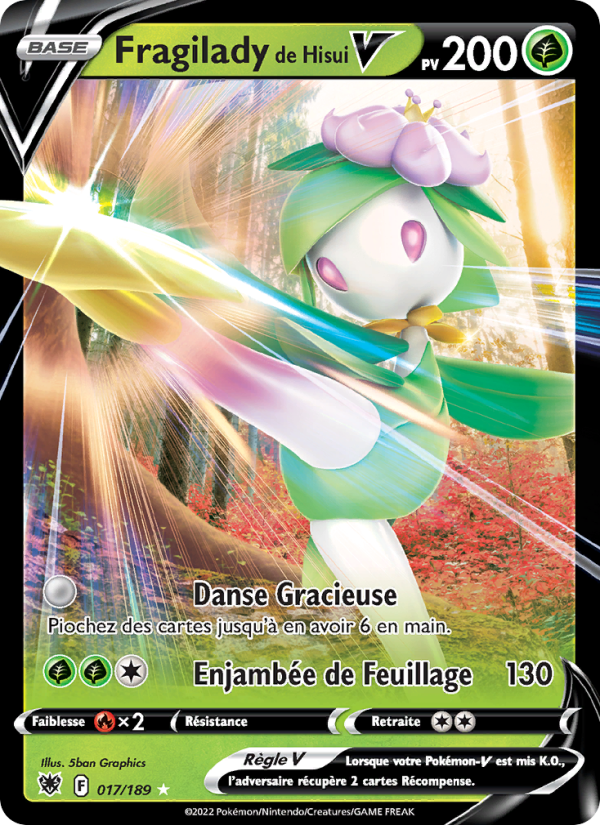 Fragilady de Hisui V 017 — Astres Radieux (French Pokémon TCG card)