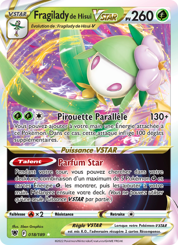 Fragilady de Hisui VSTAR 018 — Astres Radieux (French Pokémon TCG card)