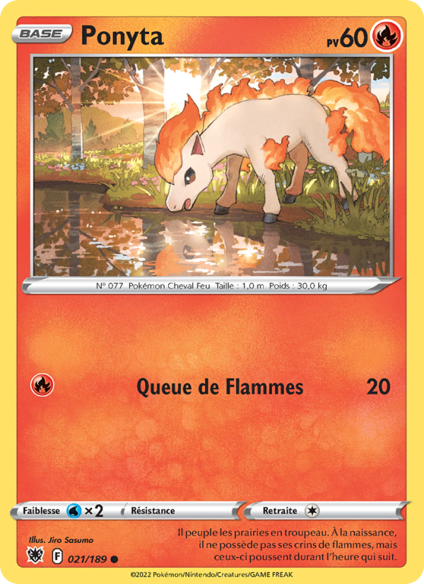 Ponyta 021 — Astres Radieux (French Pokémon TCG card)