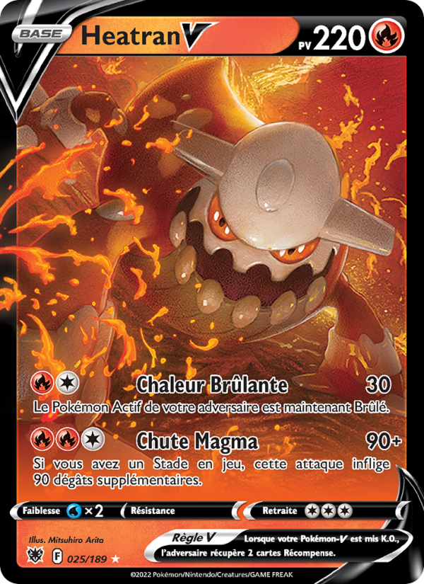 Heatran V 025 — Astres Radieux (French Pokémon TCG card)