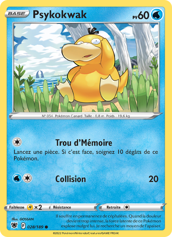 Psykokwak 028 — Astres Radieux (French Pokémon TCG card)