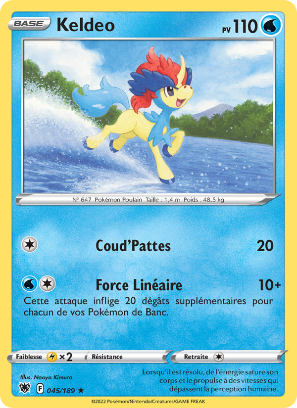 Keldeo 045 — Astres Radieux (French Pokémon TCG card)
