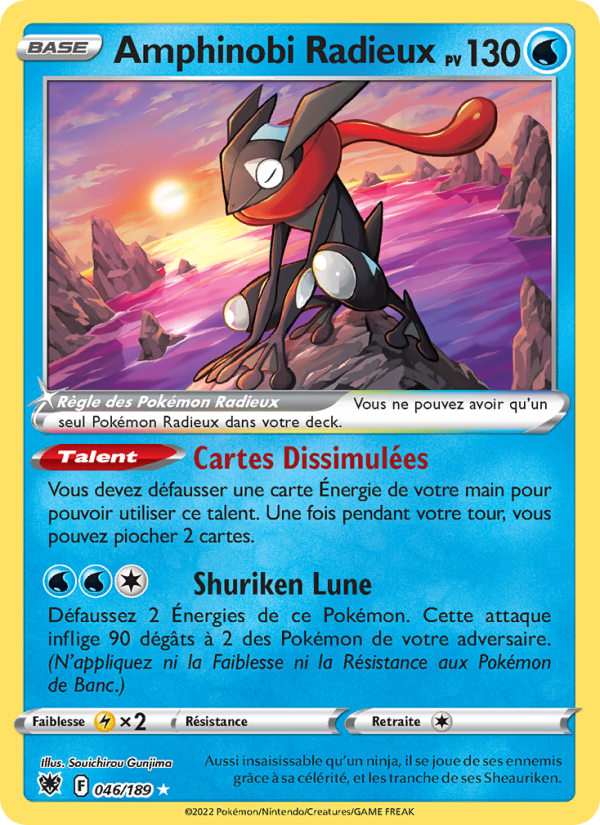 Amphinobi Radieux 046 — Astres Radieux (French Pokémon TCG card)