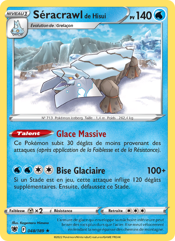 Séracrawl de Hisui 048 — Astres Radieux (French Pokémon TCG card)