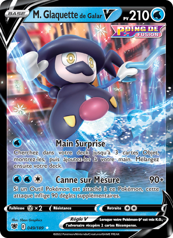M. Glaquette de Galar V 049 — Astres Radieux (French Pokémon TCG card)