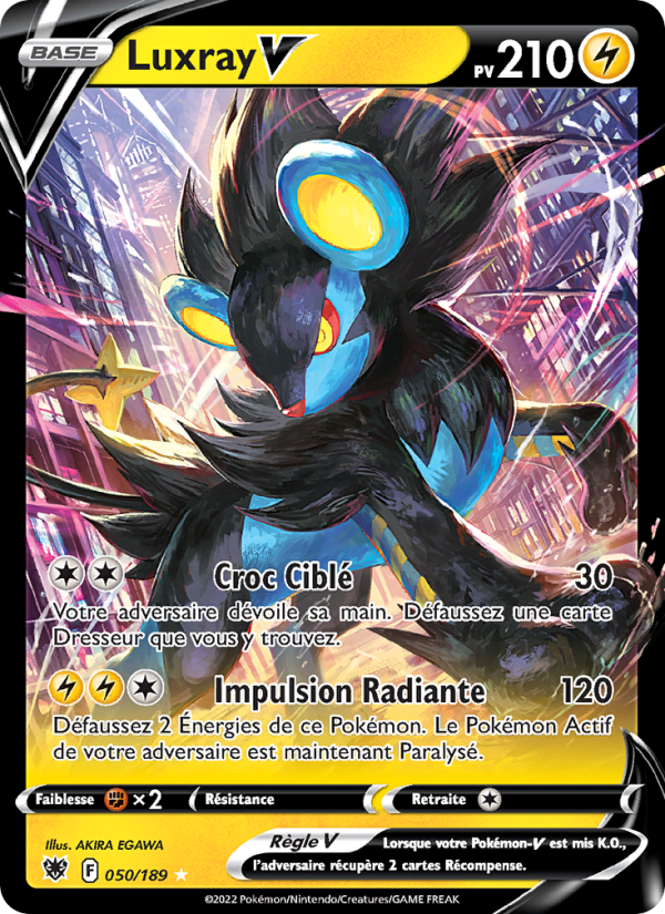 Luxray V 050 — Astres Radieux (French Pokémon TCG card)