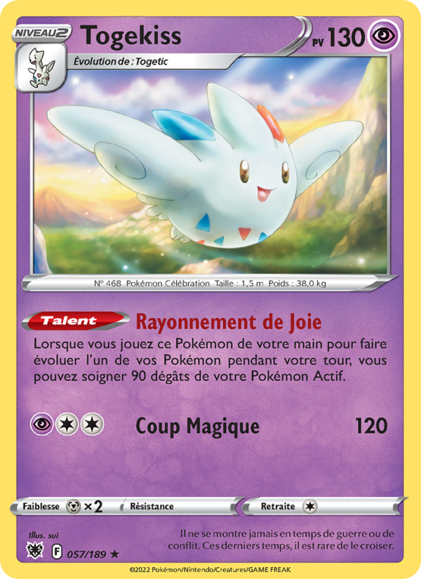 Togekiss 057 — Astres Radieux (French Pokémon TCG card)