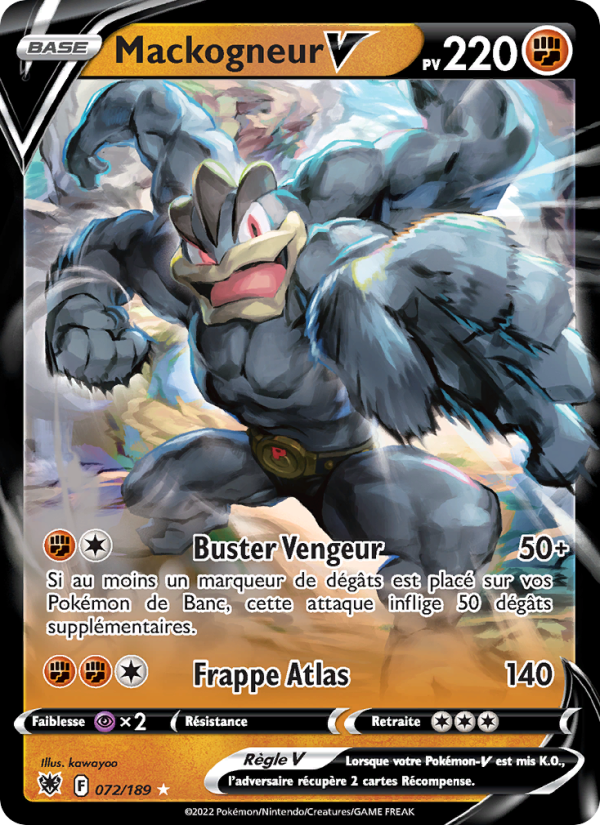 Mackogneur V 072 — Astres Radieux (French Pokémon TCG card)