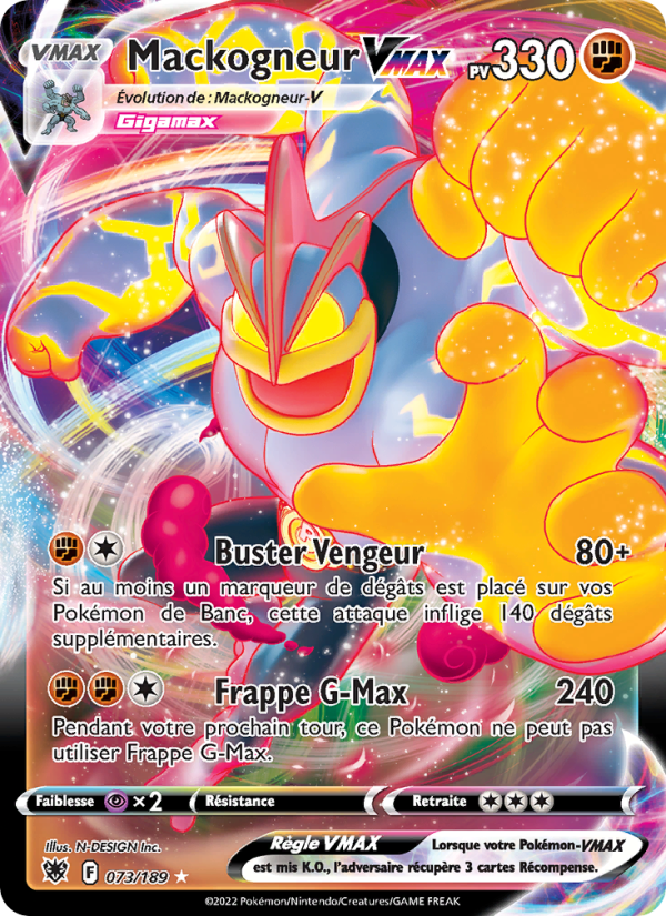 Mackogneur VMAX 073 — Astres Radieux (French Pokémon TCG card)