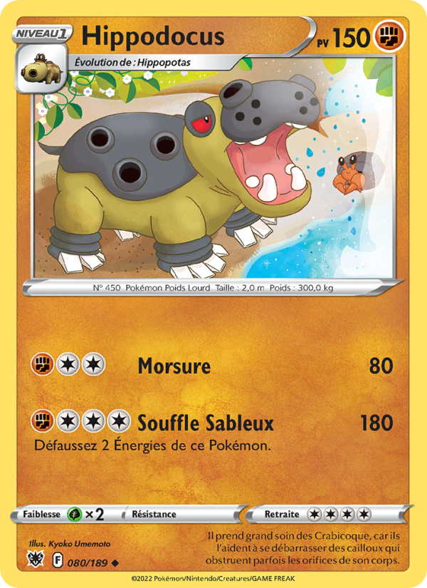 Hippodocus 080 — Astres Radieux (French Pokémon TCG card)