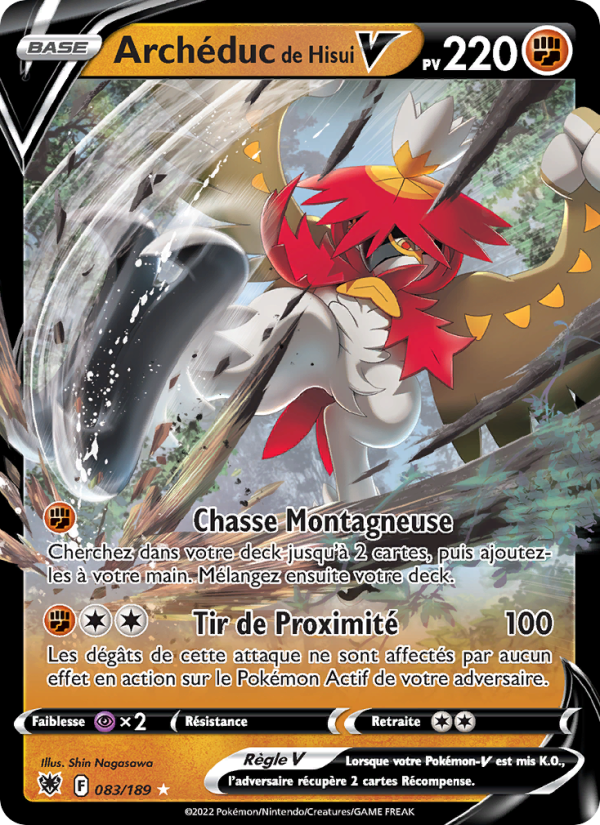 Archéduc de Hisui V 083 — Astres Radieux (French Pokémon TCG card)