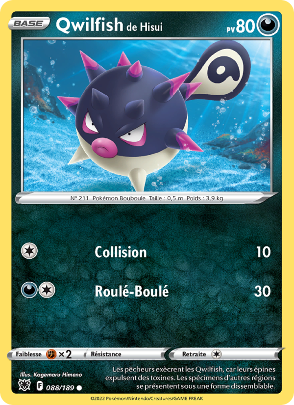 Qwilfish de Hisui 088 — Astres Radieux (French Pokémon TCG card)