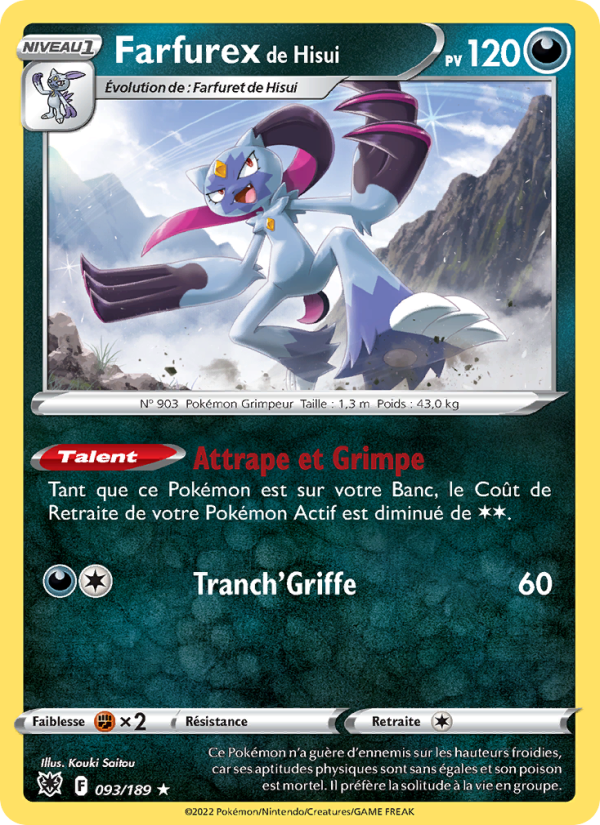 Farfurex de Hisui 093 — Astres Radieux (French Pokémon TCG card)
