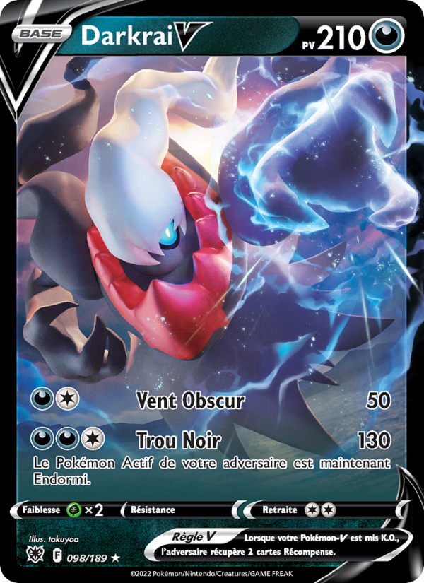 Darkrai V 098 — Astres Radieux (French Pokémon TCG card)