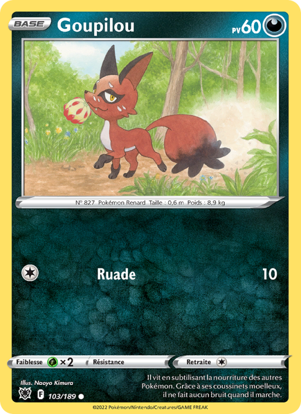 Goupilou 103 — Astres Radieux (French Pokémon TCG card)