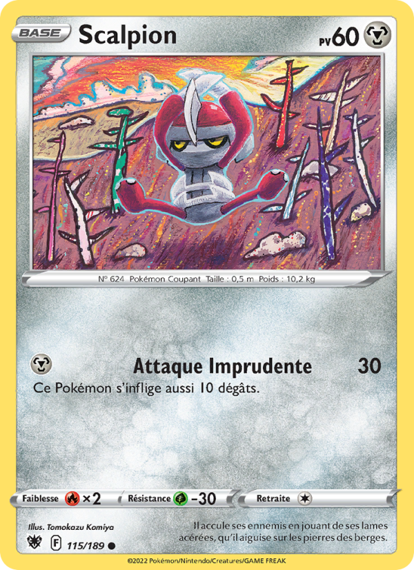Scalpion 115 — Astres Radieux (French Pokémon TCG card)