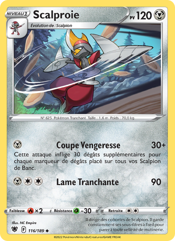 Scalproie 116 — Astres Radieux (French Pokémon TCG card)