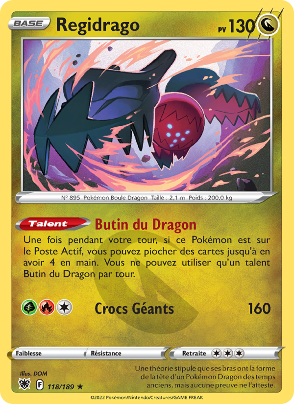 Regidrago 118 — Astres Radieux (French Pokémon TCG card)