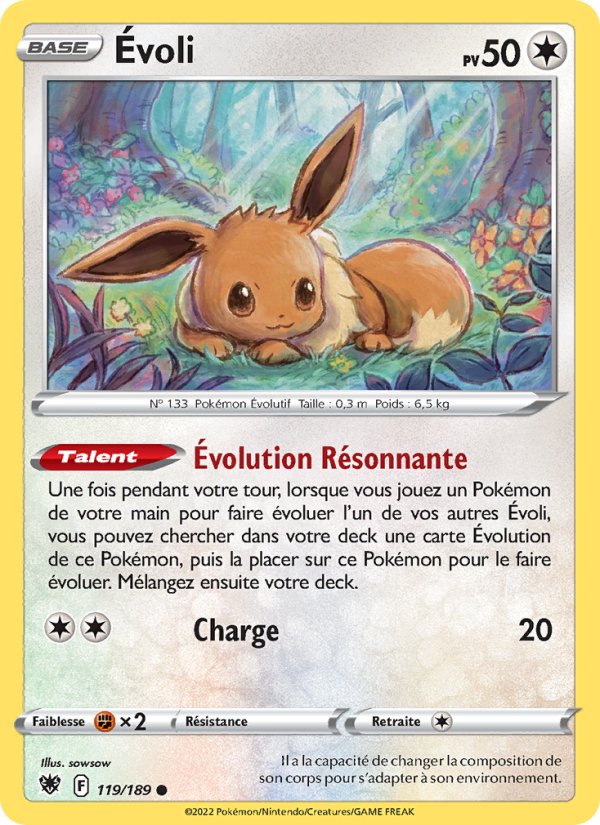 Évoli 119 — Astres Radieux (French Pokémon TCG card)
