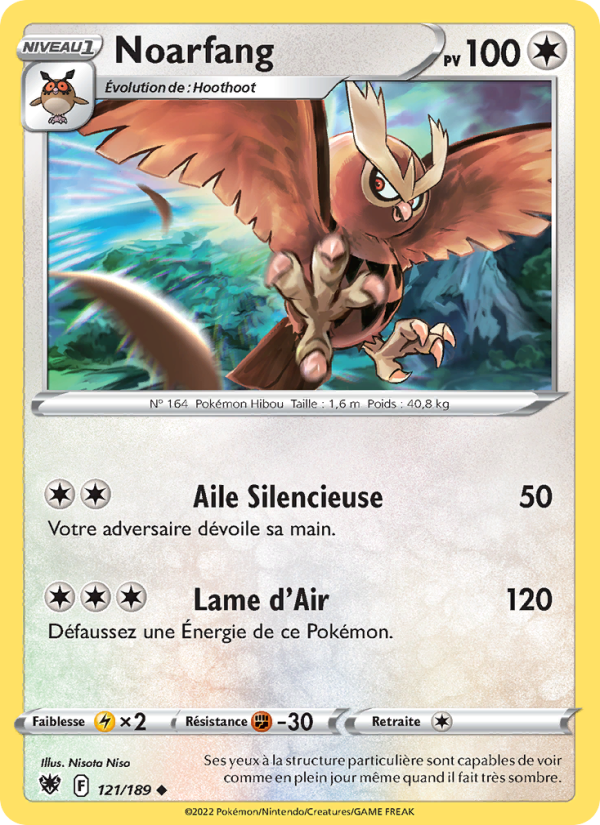 Noarfang 121 — Astres Radieux (French Pokémon TCG card)