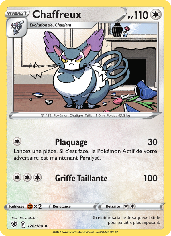 Chaffreux 128 — Astres Radieux (French Pokémon TCG card)