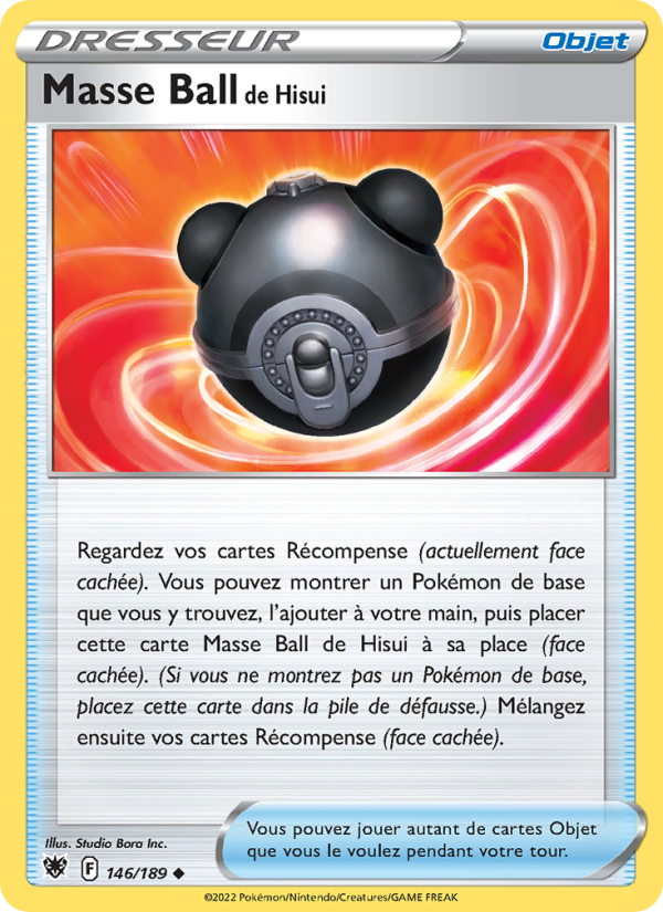 Masse Ball de Hisui 146 — Astres Radieux (French Pokémon TCG card)