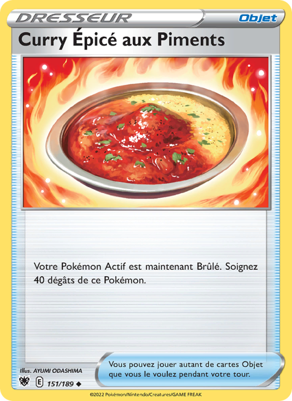 Curry Épicé aux Piments 151 — Astres Radieux (French Pokémon TCG card)