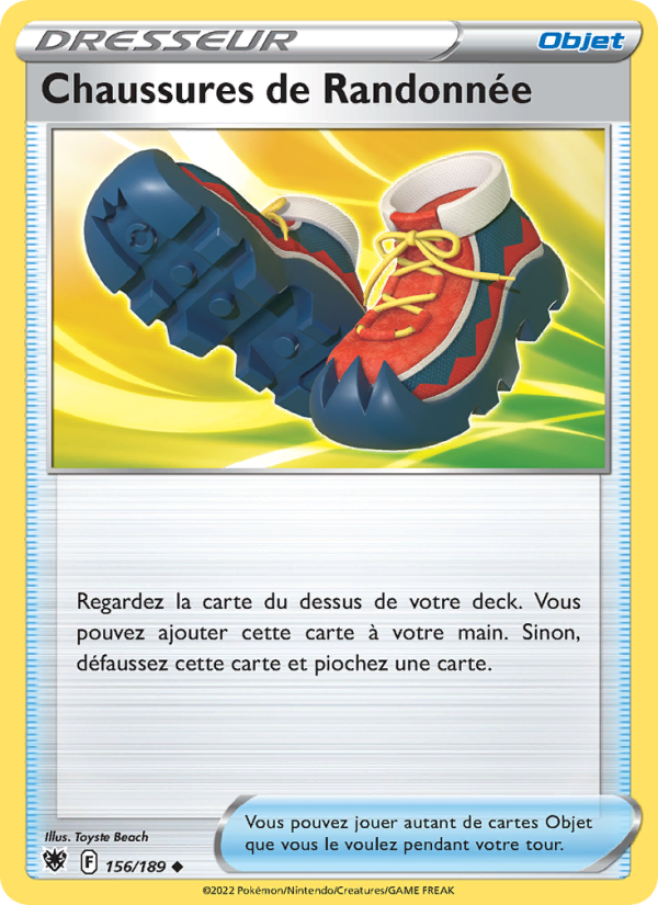 Chaussures de Randonnée 156 — Astres Radieux (French Pokémon TCG card)