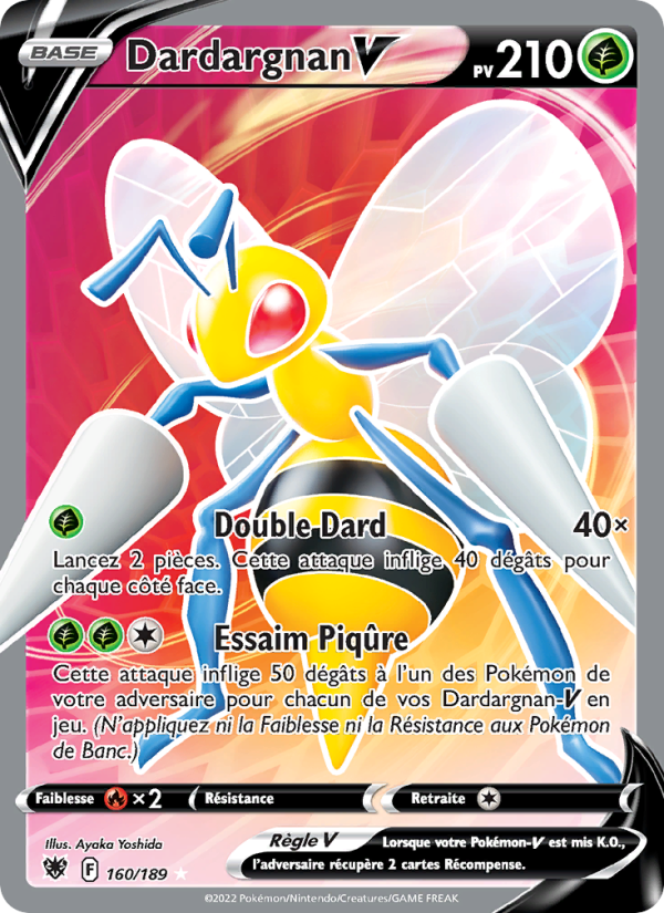 Dardargnan V 160 — Astres Radieux (French Pokémon TCG card)