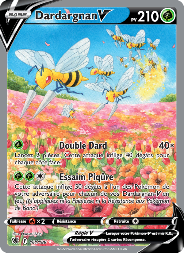 Dardargnan V 161 — Astres Radieux (French Pokémon TCG card)