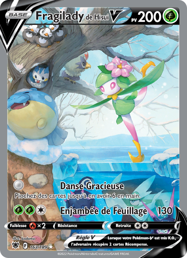Fragilady de Hisui V 163 — Astres Radieux (French Pokémon TCG card)