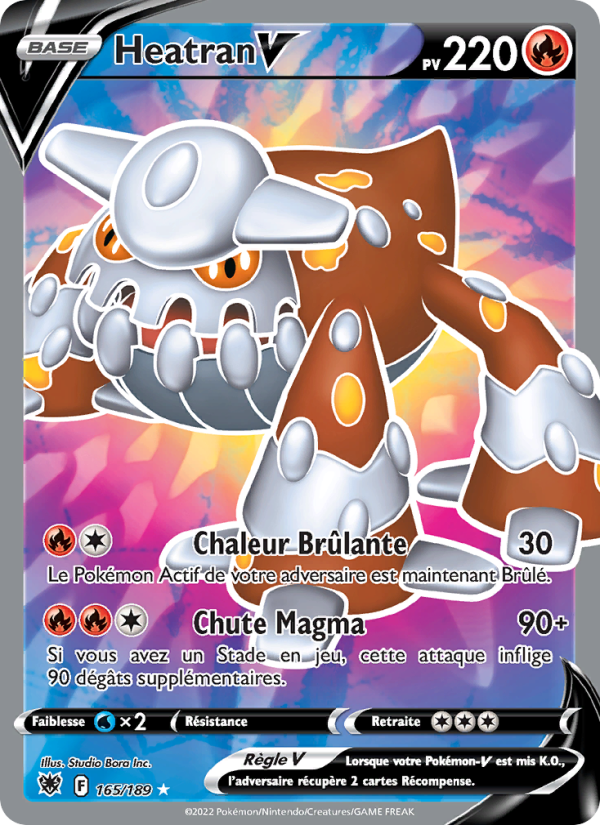 Heatran V 165 — Astres Radieux (French Pokémon TCG card)