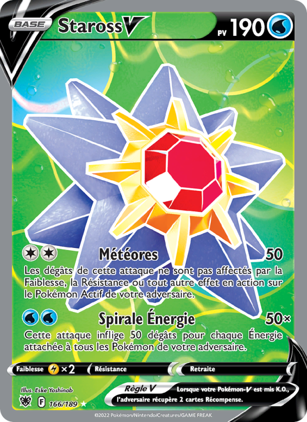 Staross V 166 — Astres Radieux (French Pokémon TCG card)