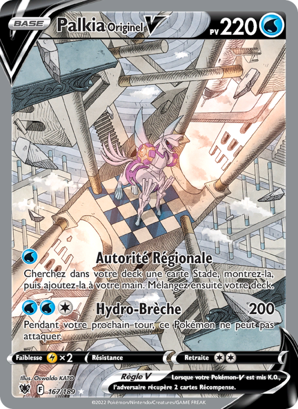 Palkia Originel V 167 — Astres Radieux (French Pokémon TCG card)