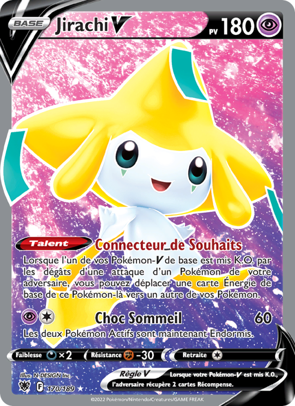 Jirachi V 170 — Astres Radieux (French Pokémon TCG card)