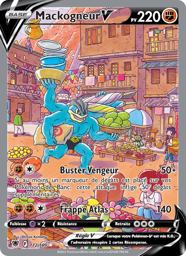 Mackogneur V 172 — Astres Radieux (French Pokémon TCG card)