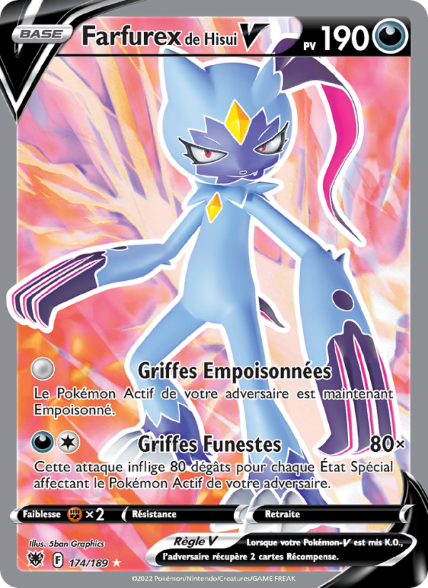 Farfurex de Hisui V 174 — Astres Radieux (French Pokémon TCG card)