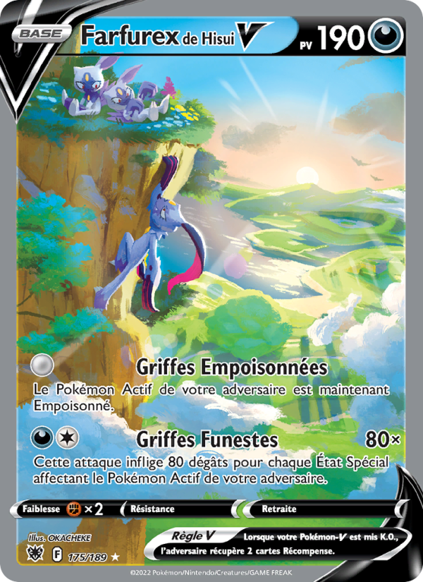 Farfurex de Hisui V 175 — Astres Radieux (French Pokémon TCG card)