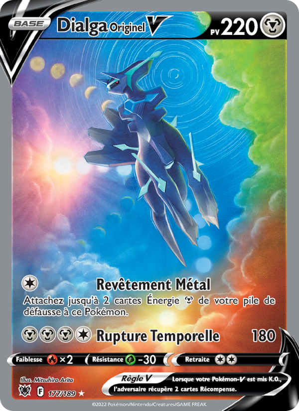 Dialga Originel V 177 — Astres Radieux (French Pokémon TCG card)